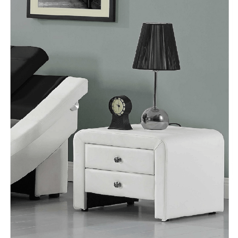 Casa si Gradina - Mobilier - Comode si corpuri - Noptiere - Noptiera, piele ecologica, alba, WILSON - Infinity.ro