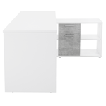 Casa si Gradina - Mobilier - Mese si birouri - Birouri - Masa PC, alba/ciment, NOE NEW - Infinity.ro