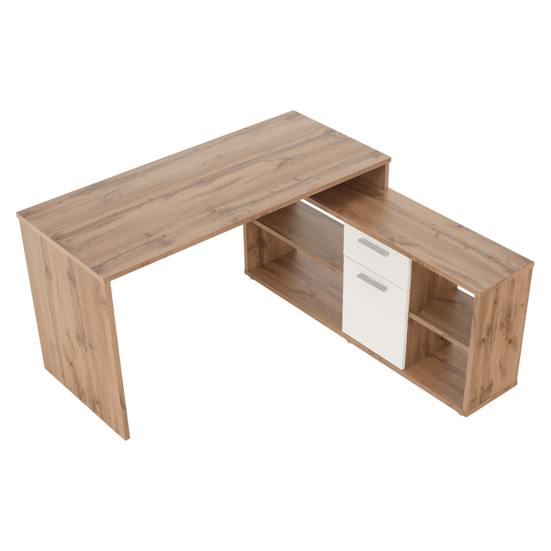 Casa si Gradina - Mobilier - Mese si birouri - Mese bucatarie si dining - Masa calculator, stejar wotan/alb, NOE NEW - Infinity.ro