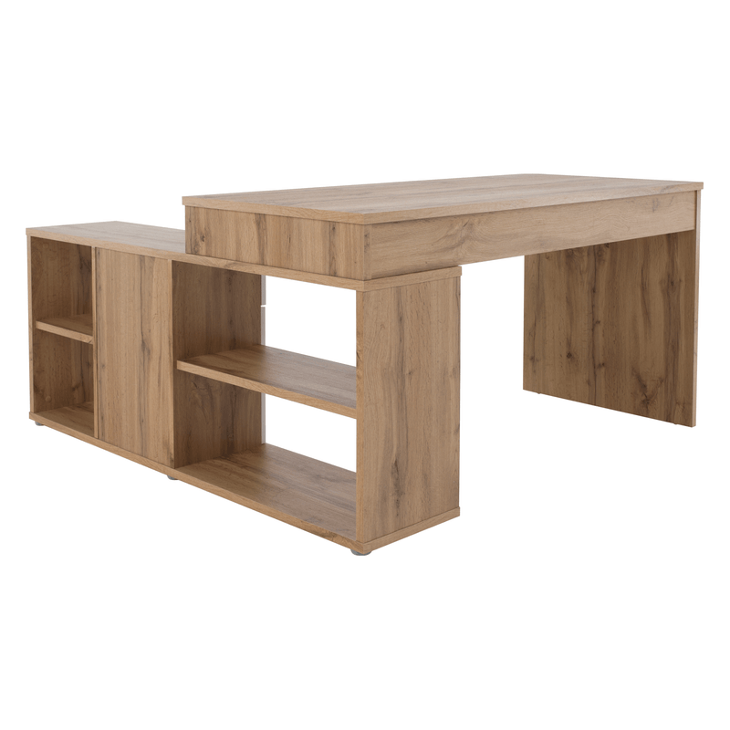 Casa si Gradina - Mobilier - Mese si birouri - Mese bucatarie si dining - Masa calculator, stejar wotan/alb, NOE NEW - Infinity.ro