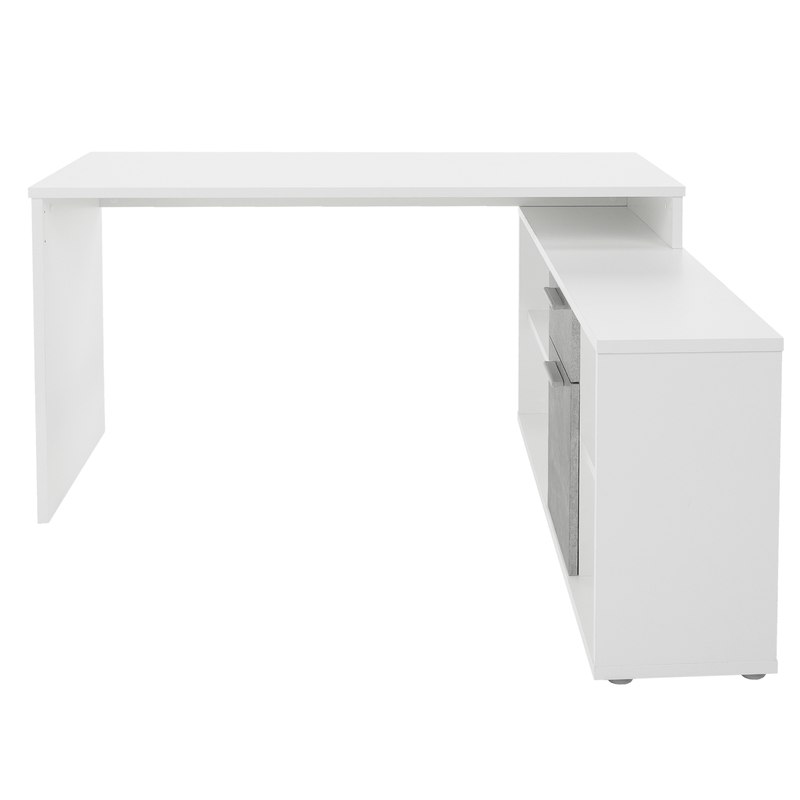 Casa si Gradina - Mobilier - Mese si birouri - Birouri - Masa PC, alba/ciment, NOE NEW - Infinity.ro