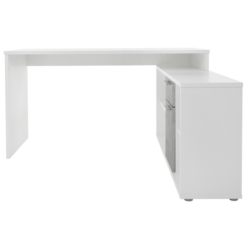 Casa si Gradina - Mobilier - Mese si birouri - Birouri - Masa PC, alba/ciment, NOE NEW - Infinity.ro