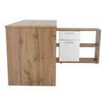 Casa si Gradina - Mobilier - Mese si birouri - Mese bucatarie si dining - Masa calculator, stejar wotan/alb, NOE NEW - Infinity.ro