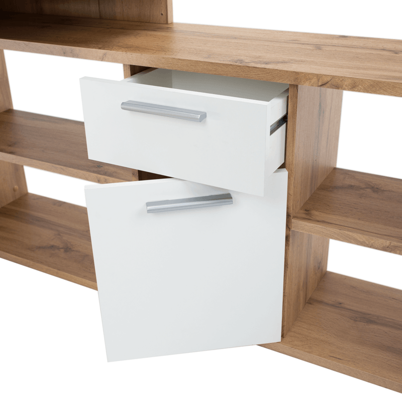 Casa si Gradina - Mobilier - Mese si birouri - Mese bucatarie si dining - Masa calculator, stejar wotan/alb, NOE NEW - Infinity.ro