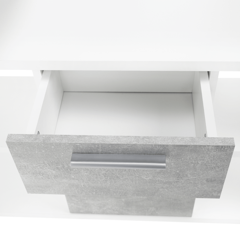 Casa si Gradina - Mobilier - Mese si birouri - Birouri - Masa PC, alba/ciment, NOE NEW - Infinity.ro