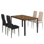 Casa si Gradina - Mobilier - Scaune si fotolii - Scaune - Scaune, piele ecologica caramel/metal gri, COLETA NOVA - Infinity.ro