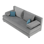 Casa si Gradina - Mobilier - Canapele si coltare - Coltare - Canapea extensibila, textil gri/turcoaz, CLIV - Infinity.ro