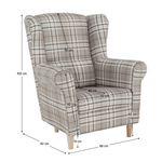 Casa si Gradina - Mobilier - Scaune si fotolii - Fotolii - Fotoliu, material maro carouri, CHARLOT - Infinity.ro