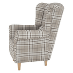 Casa si Gradina - Mobilier - Scaune si fotolii - Fotolii - Fotoliu, material maro carouri, CHARLOT - Infinity.ro