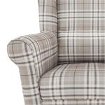 Casa si Gradina - Mobilier - Scaune si fotolii - Fotolii - Fotoliu, material maro carouri, CHARLOT - Infinity.ro