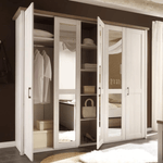 Casa si Gradina - Mobilier - Seturi de mobilier - Seturi dormitor - Set dormitor (pat, 2 noptiere, dulap), stejar truffle sonoma/ pin alb, LUMERA - Infinity.ro