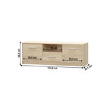 Casa si Gradina - Mobilier - Comode si corpuri - Comode - Comoda RTV 2D1S, stejar sonoma, TEYO - Infinity.ro