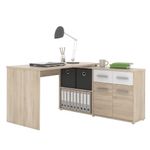 Casa si Gradina - Mobilier - Mese si birouri - Birouri - Masa PC, stejar sonoma/alb, RAFAEL NEW - Infinity.ro