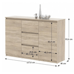 Casa si Gradina - Mobilier - Comode si corpuri - Comode - Scrin, stejar sonoma, LOGAN NEW 04 - Infinity.ro