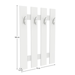 Casa si Gradina - Mobilier - Organizare si depozitare - Cuiere - Cuier perete, alb, KORADO NEW KV11 - Infinity.ro