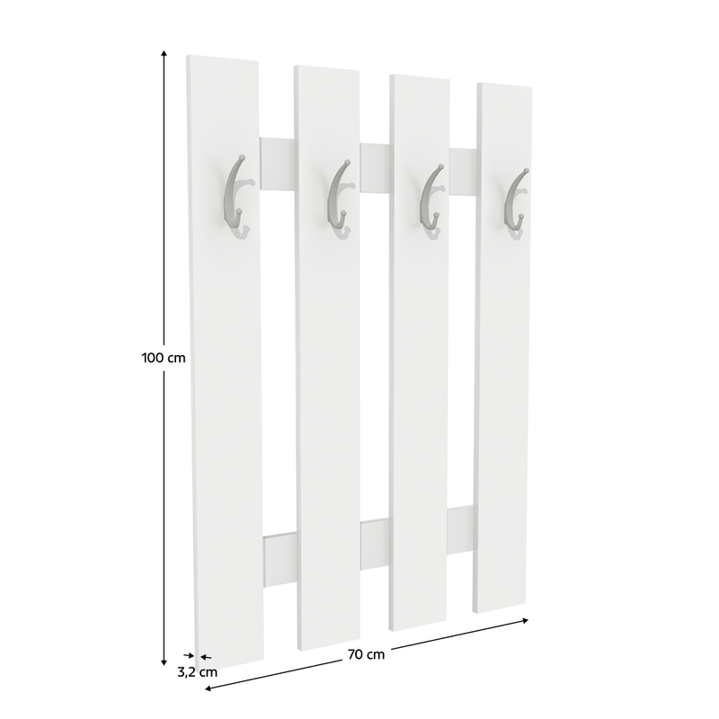 Casa si Gradina - Mobilier - Organizare si depozitare - Cuiere - Cuier perete, alb, KORADO NEW KV11 - Infinity.ro