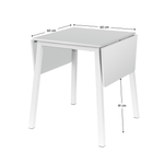 Casa si Gradina - Mobilier - Mese si birouri - Mese bucatarie si dining - Masa dining, MDF folie/metal, alb, 60-120x60 cm, MAURO - Infinity.ro