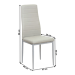 Casa si Gradina - Mobilier - Scaune si fotolii - Scaune - Scaun, piele eco gri deschis/metal gri, COLETA NOVA - Infinity.ro