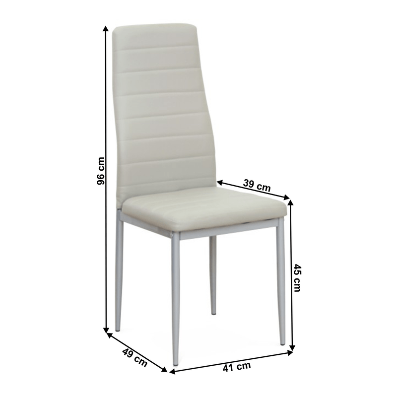 Casa si Gradina - Mobilier - Scaune si fotolii - Scaune - Scaun, piele eco gri deschis/metal gri, COLETA NOVA - Infinity.ro