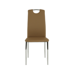 Casa si Gradina - Mobilier - Scaune si fotolii - Scaune - Scaun dining, piele ecologica bej/crom, ERVINA - Infinity.ro