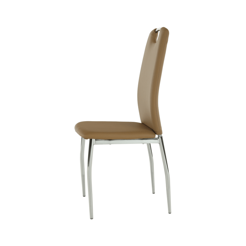 Casa si Gradina - Mobilier - Scaune si fotolii - Scaune - Scaun dining, piele ecologica bej/crom, ERVINA - Infinity.ro