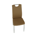 Casa si Gradina - Mobilier - Scaune si fotolii - Scaune - Scaun dining, piele ecologica bej/crom, ERVINA - Infinity.ro