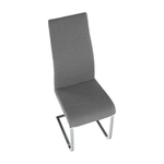 Casa si Gradina - Mobilier - Scaune si fotolii - Scaune - Scaun dining, material textil gri inchis/crom, AMINA - Infinity.ro