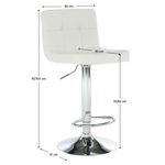 Casa si Gradina - Mobilier - Scaune si fotolii - Scaune - Scaun de bar, piele ecologica alba/crom, KANDY NEW - Infinity.ro
