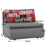 Casa si Gradina - Mobilier - Scaune si fotolii - Fotolii - Fotoliu extensibil, gri/model, KENY NEW - Infinity.ro