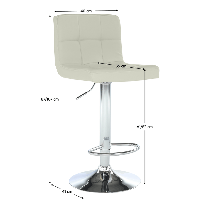 Casa si Gradina - Mobilier - Scaune si fotolii - Scaune - Scaun bar, piele ecologica bej/crom, KANDY NEW - Infinity.ro