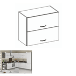 Casa si Gradina - Mobilier - Dulapuri si sifoniere - Dulapuri - Dulap superior, alb lucios, PRADO 80 GU-72 - Infinity.ro