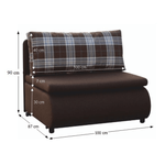 Casa si Gradina - Mobilier - Scaune si fotolii - Fotolii - Fotoliu extensibil, maro / model carouri, KENY NEW - Infinity.ro