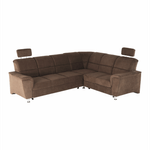 Casa si Gradina - Mobilier - Canapele si coltare - Coltare - Coltar extensibil, textil maro, dreapta,, SANTIAGO - Infinity.ro