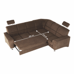 Casa si Gradina - Mobilier - Canapele si coltare - Coltare - Coltar extensibil, textil maro, dreapta,, SANTIAGO - Infinity.ro