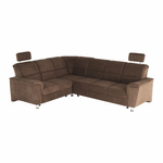 Casa si Gradina - Mobilier - Canapele si coltare - Coltare - Coltar extensibil, textil maro, stanga, SANTIAGO - Infinity.ro