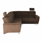 Casa si Gradina - Mobilier - Canapele si coltare - Coltare - Coltar extensibil, textil maro, dreapta,, SANTIAGO - Infinity.ro