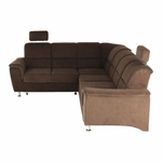 Casa si Gradina - Mobilier - Canapele si coltare - Coltare - Coltar extensibil, textil maro, stanga, SANTIAGO - Infinity.ro