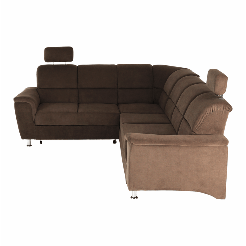 Casa si Gradina - Mobilier - Canapele si coltare - Coltare - Coltar extensibil, textil maro, stanga, SANTIAGO - Infinity.ro