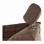 Casa si Gradina - Mobilier - Canapele si coltare - Coltare - Coltar extensibil, textil maro, dreapta,, SANTIAGO - Infinity.ro