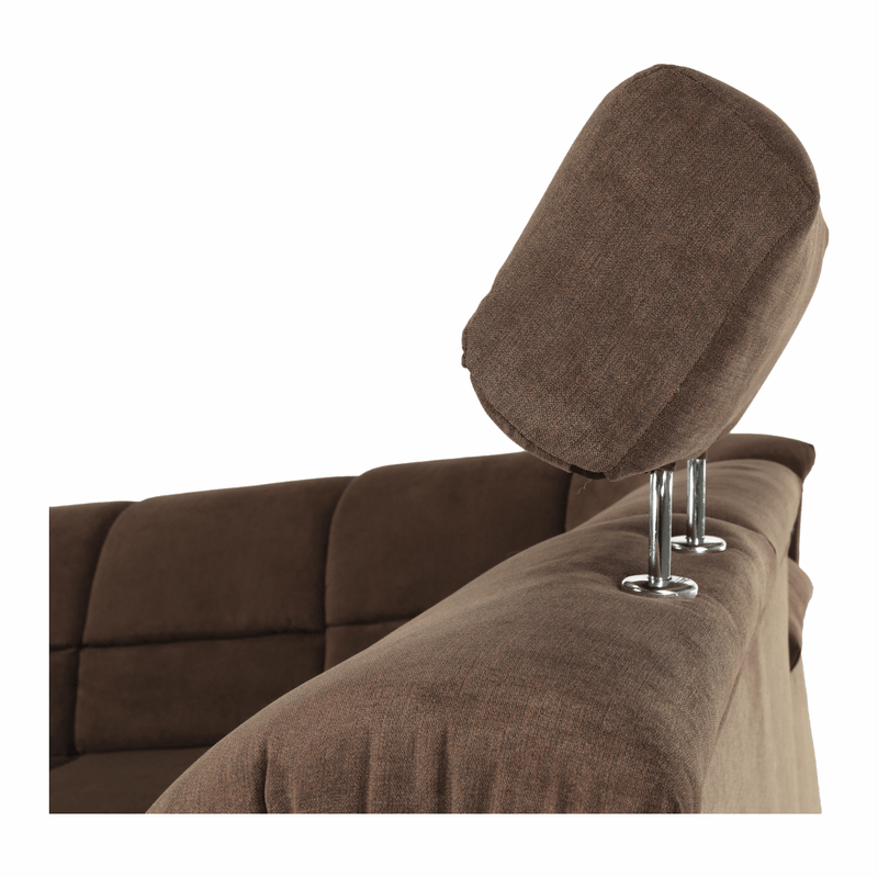 Casa si Gradina - Mobilier - Canapele si coltare - Coltare - Coltar extensibil, textil maro, dreapta,, SANTIAGO - Infinity.ro