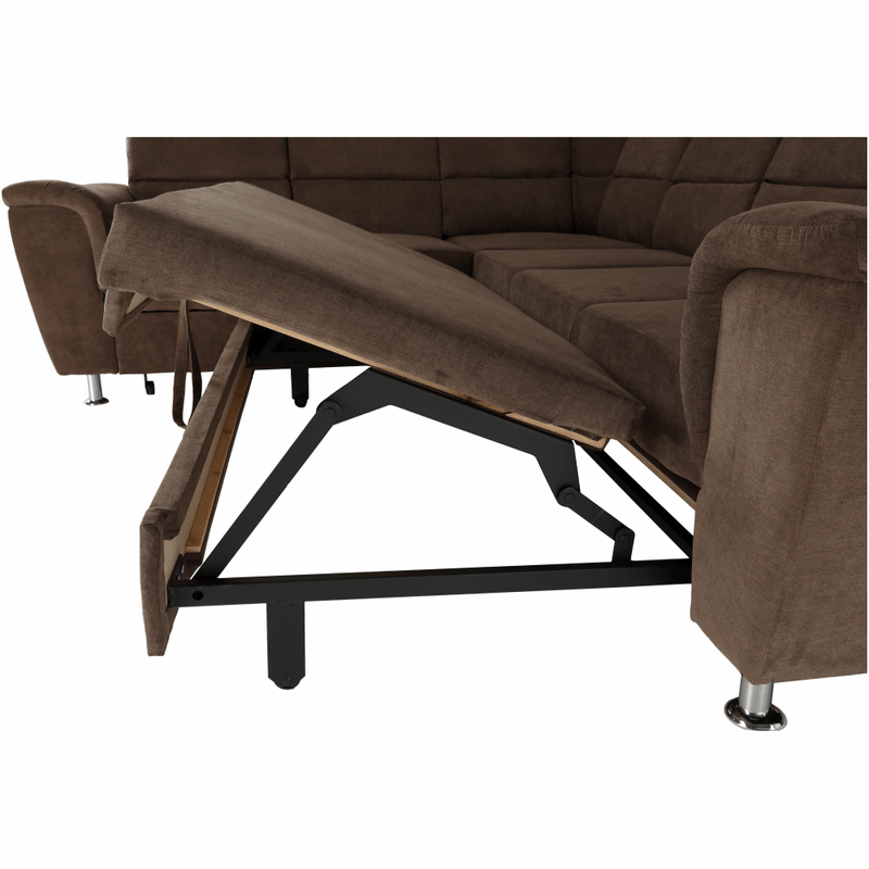 Casa si Gradina - Mobilier - Canapele si coltare - Coltare - Coltar extensibil, textil maro, stanga, SANTIAGO - Infinity.ro