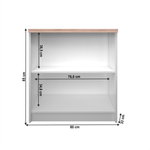 Casa si Gradina - Mobilier - Biblioteci si rafturi - Etajere - Etajera joasa 80, alb/stejar sonoma, TOPTY TYP 16 - Infinity.ro