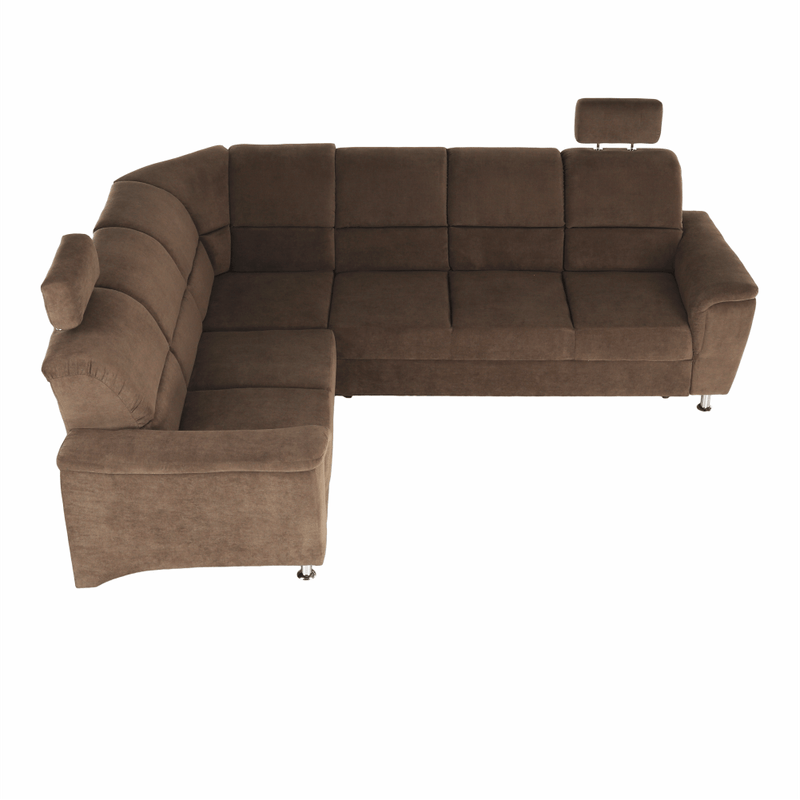 Casa si Gradina - Mobilier - Canapele si coltare - Coltare - Coltar extensibil, textil maro, stanga, SANTIAGO - Infinity.ro