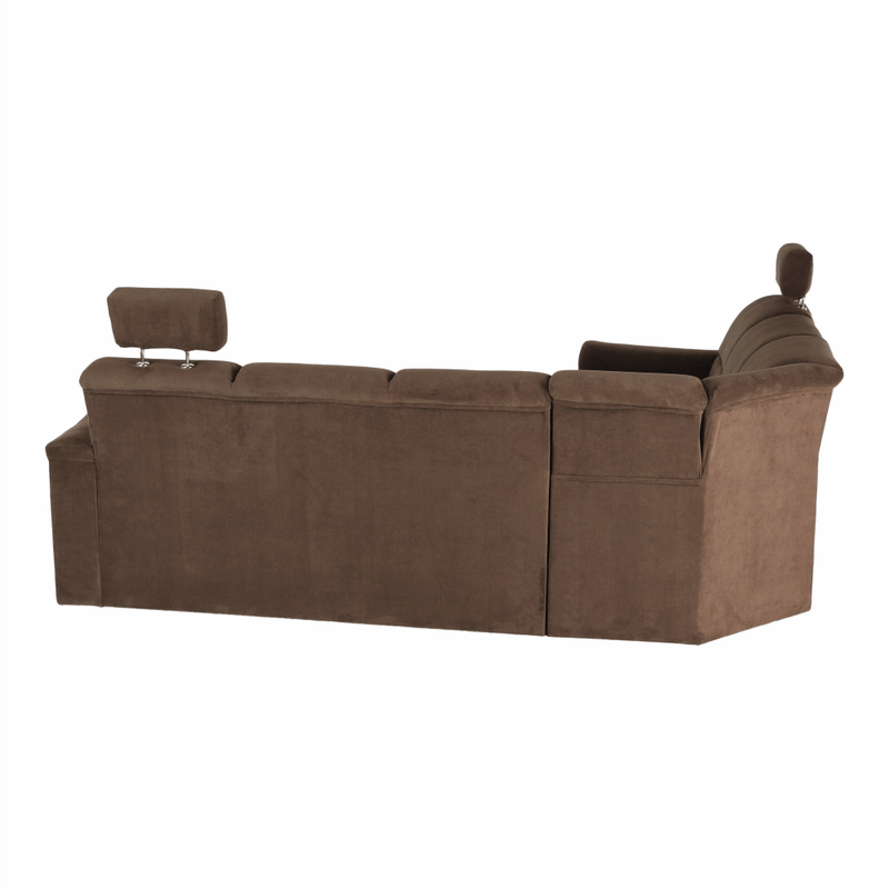 Casa si Gradina - Mobilier - Canapele si coltare - Coltare - Coltar extensibil, textil maro, stanga, SANTIAGO - Infinity.ro