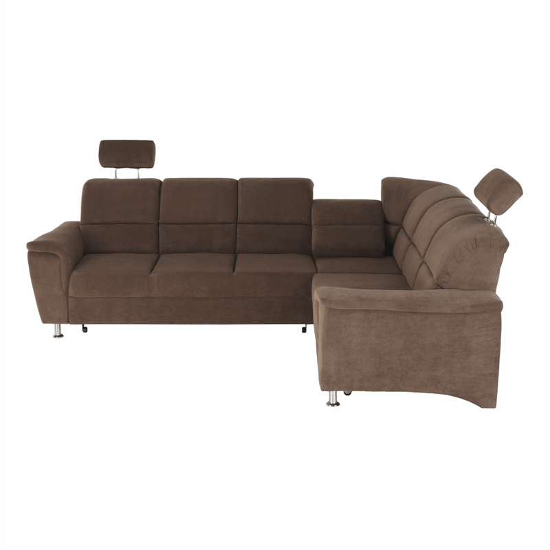 Casa si Gradina - Mobilier - Canapele si coltare - Coltare - Coltar extensibil, textil maro, dreapta,, SANTIAGO - Infinity.ro