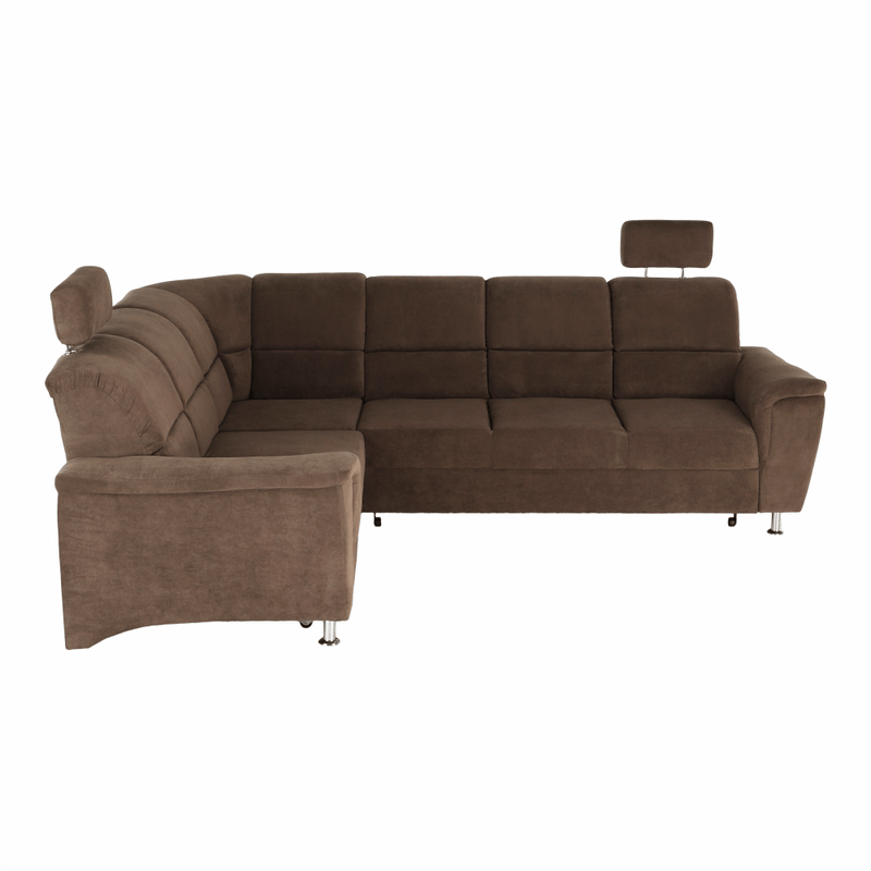 Casa si Gradina - Mobilier - Canapele si coltare - Coltare - Coltar extensibil, textil maro, stanga, SANTIAGO - Infinity.ro