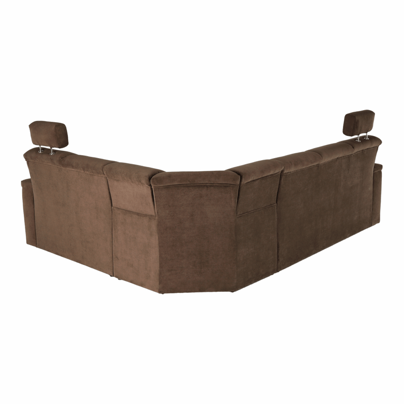 Casa si Gradina - Mobilier - Canapele si coltare - Coltare - Coltar extensibil, textil maro, dreapta,, SANTIAGO - Infinity.ro