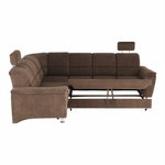 Casa si Gradina - Mobilier - Canapele si coltare - Coltare - Coltar extensibil, textil maro, stanga, SANTIAGO - Infinity.ro