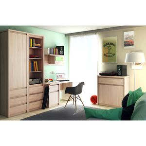 Panou suspendat cu rafturi TYP 18, PAL melaminat, stejar sonoma, NORTY