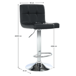 Casa si Gradina - Mobilier - Scaune si fotolii - Scaune - Scaun de bar, piele ecologica negru/crom, KANDY NEW - Infinity.ro